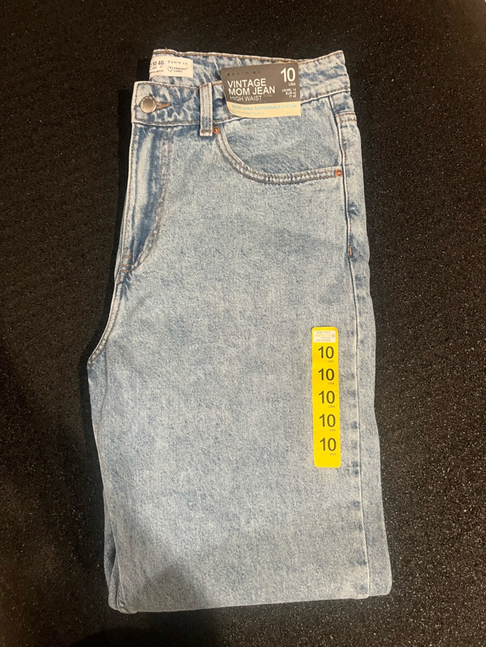 NWT Primark Light Blue Vintage-Style Mom Jeans SIZE 10